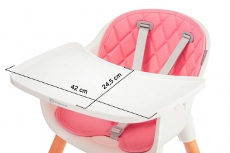 Дитячий стільчик для годування Kinderkraft Sienna Pink